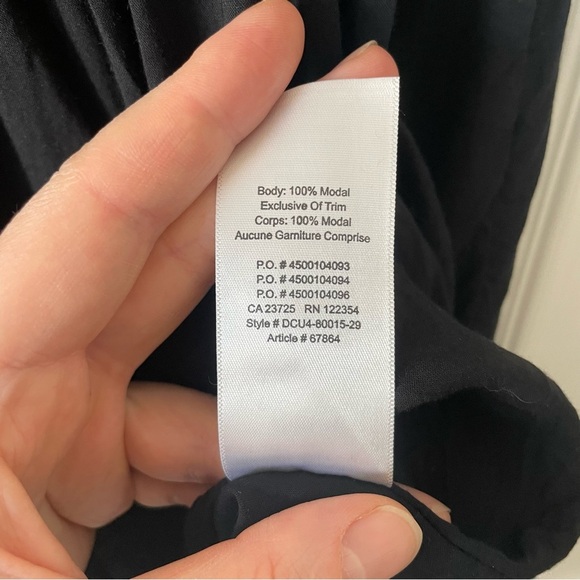 SOLD Aritzia WILFRED x LA BOHÈME Sidonie Dress Black with White Trim Size XS - Picture 8 of 10